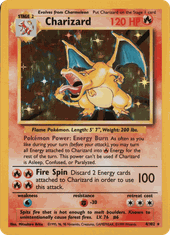 Charizard card, Base Set 4/102 (Unlimited print)