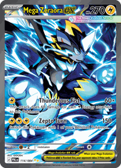 Mega Zeraora ex card, Pitch Black 114/084