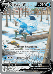 Glaceon V card, Evolving Skies 175/203